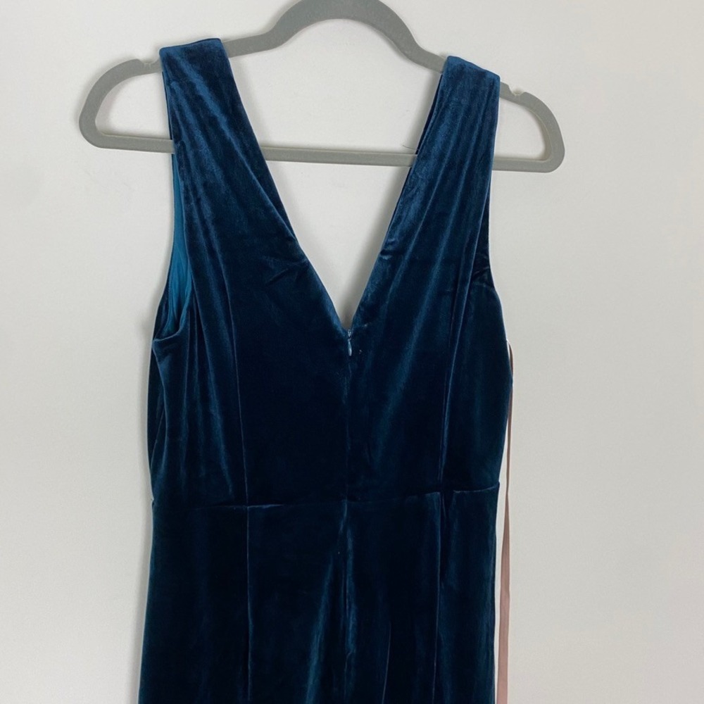 Lulus‎ Beautiful Evenings Dark Teal Velvet Twist Front Maxi Dress XL Formal Gown - Picture 8 of 13